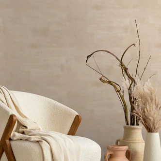 Vliestapete Putzoptik, Betonoptik Uni Geometrisch matt in Beige Braun 