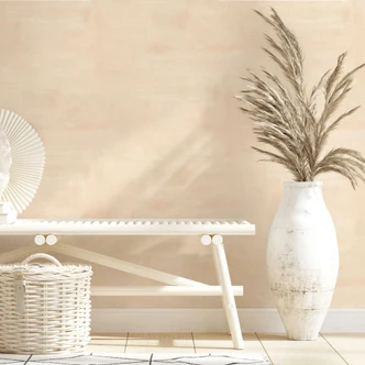 Vliestapete Putzoptik, Betonoptik Uni Geometrisch matt in Beige 