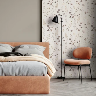 Vliestapete Blätter, Äste Floral Natur matt in Beige 