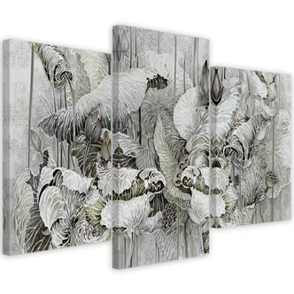 Leinwandbild 3 teilig, Saint Lotos Blumen 