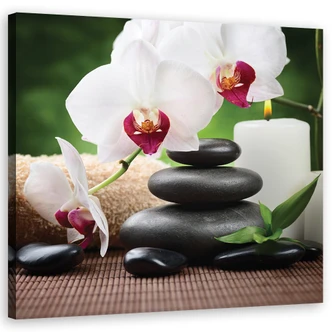Leinwandbild, Orchidee Blumen Zen 