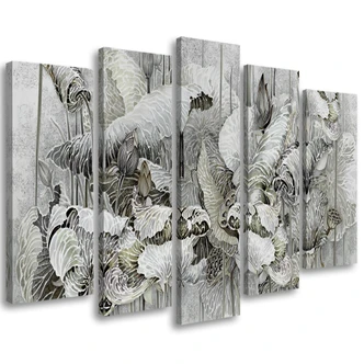 Leinwandbild 5 teilig, Saint Lotos Blumen 