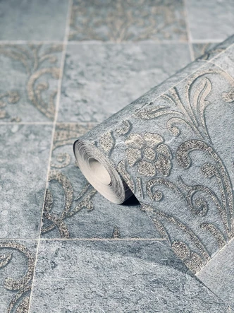 Vliestapete Grafisch Modern in Grau  