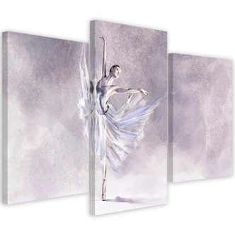 Leinwandbild 3 teilig, Ballerina Pirouet 