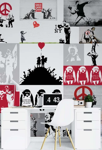 Fototapete, Banksy Kunstwerk 