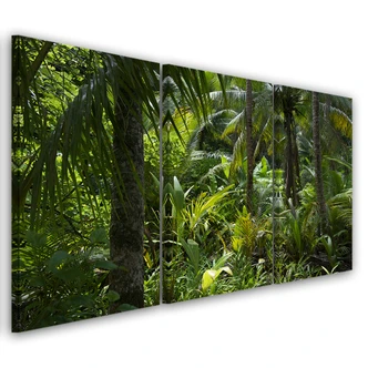 3-delige canvas print Bos Bomen Natuur 