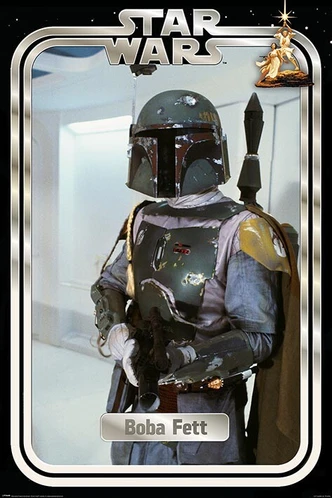 Poster, film poster Star Wars - Boba Fett Retro Packaging 61x91,5 cm 