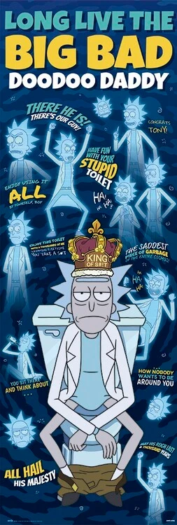 Poster Rick & Morty - Doodoo Daddy, poster (53 x 158 cm) 