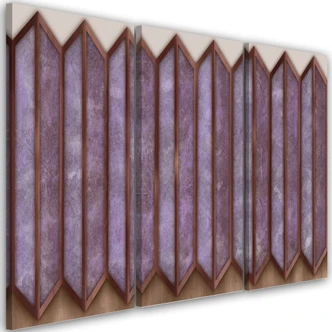 Leinwandbild 3 teilig, Buntes 3D -Fenster 