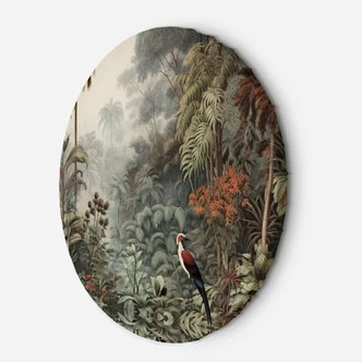 Rundes Leinwandbild Pflanzen in einem tropischen Dschungel 