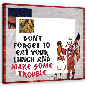 Tableau sur toile, Banksy fils punk et mère 