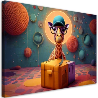Canvasbillede, Abstrakt giraf 
