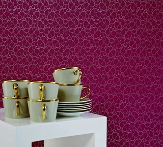 Vliestapete Abstrackt Uni Modern, Romantisch, Shabby Chic in Rot  