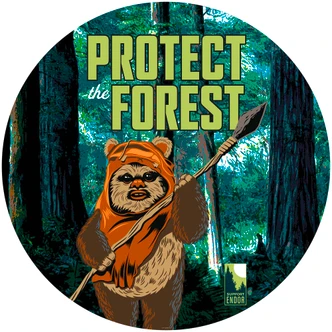 Selbstklebende Vlies Fototapete - Star Wars Protect the Forest - 125 x 125 cm Selbstklebende Vlies Fototapete - Star Wars Protect the Forest - 125 x 125 cm
