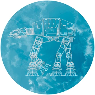 Selbstklebende Vlies Fototapete - Star Wars AT-AT - 125 x 125 cm Selbstklebende Vlies Fototapete - Star Wars AT-AT - 125 x 125 cm