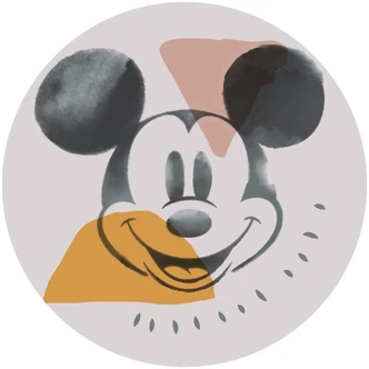 zelfklevend vlies behang - Mickey Abstract - 125 x 125 cm 