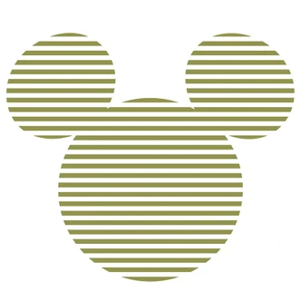 zelfklevend vlies behang - Mickey Head Stripes - 125 x 125 cm 