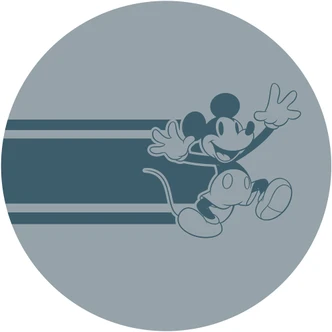 zelfklevend vlies behang - Mickey Bonjour - 125 x 125 cm 
