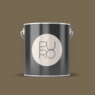 Premium väggfärg brun - Tygmatt väggfärg för interiör - PURO c7013 mellow brown 