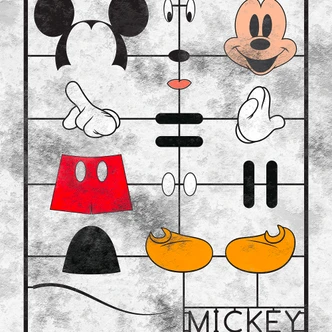 Carta da parati - Kit di Topolino - 200 x 280 cm 