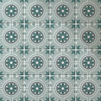 Azulejos Adhesivos flor en círculo - lote de 12 Azulejos Adhesivos flor en círculo - lote de 12