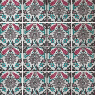 Tegelstickers Oriental Flowers (12 stuks) Tegelstickers Oriental Flowers (12 stuks)