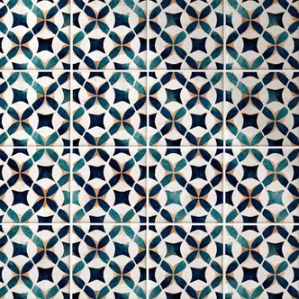 Fliesenaufkleber Portugiesisches Muster Azulejo - Treechild - 12er Set 