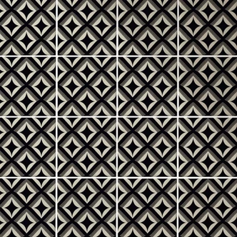 Fliesenaufkleber Schwarz-beige Ornamente - Treechild - 12er Set 