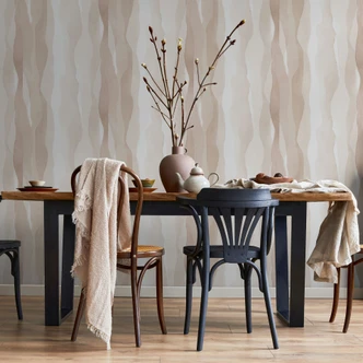 Carta da parati in tessuto non tessuto in beige grigio a righe astratte grafica moderna Carta da parati in tessuto non tessuto in beige grigio a righe astratte grafica moderna