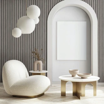 Non-woven wallpaper in gray brown 3D look acoustic panel look wood stripes classic  