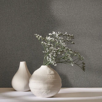 Vliestapete in Grau, Olive Strukturiertes Textil Putzoptik Uni 