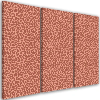 Leinwandbild 3 teilig, Leopard Leopard Pelfpatches Muster 