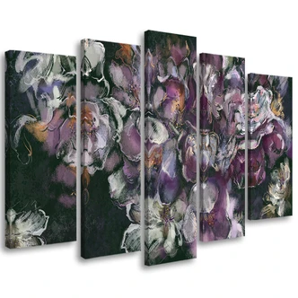 Leinwandbild 5 teilig, Iris Blume 