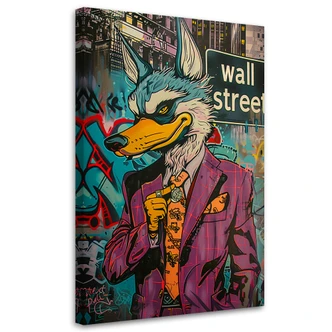 Leinwandbild Wolf der Wall Street AI 