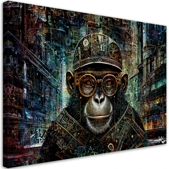 Canvasbillede, abstrakt abe 