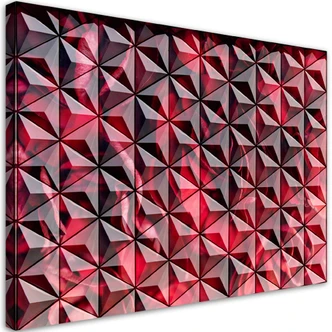 Leinwandbild, Rote Geometrie 
