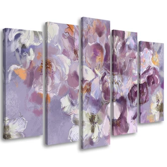 Leinwandbild 5 teilig, Iris Blume 