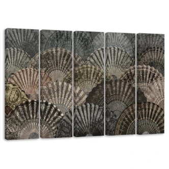 Leinwandbild 5 teilig, Luxuriöse Fans 