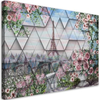 Leinwandbild, Eiffelturm Paris 3D 