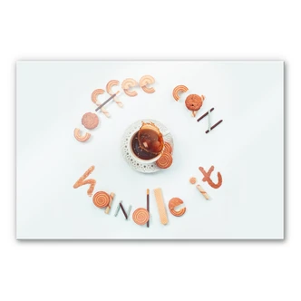 Tableau en verre acrylique Belenko - coffee can handle it 