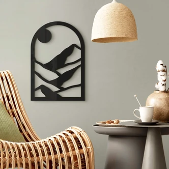 Wanddecoratie Bergen in een Venster 