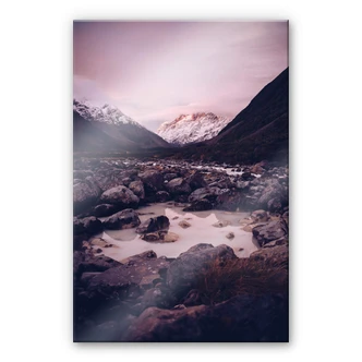 Tableau en verre acrylique Sommets de montagne 02 