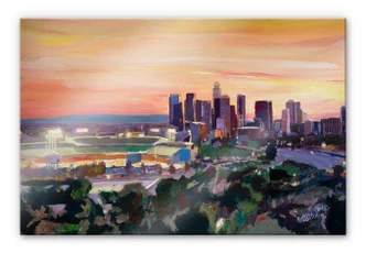 Acrylglasbild Bleichner - LA Skyline 
