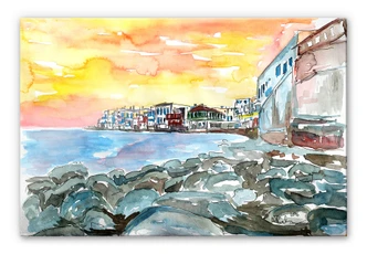 Acrylglasbild Bleichner - Magnificent Mykonos 