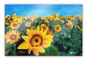 Acrylic Print Bleichner - Sunflower Fields 