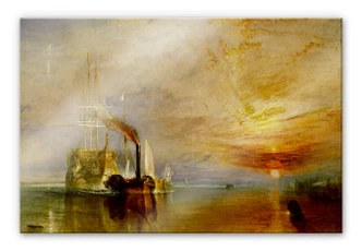 Acrylglasbild Turner - Die Temeraire an ihrem letzten Ankerplatz 