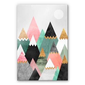 Acrylglasbild Fredriksson - Bunte Berge 
