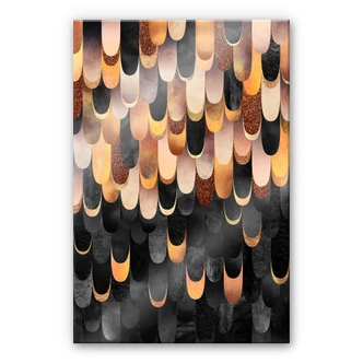 Stampa su vetro acrilico Fredriksson - Piume di rame 