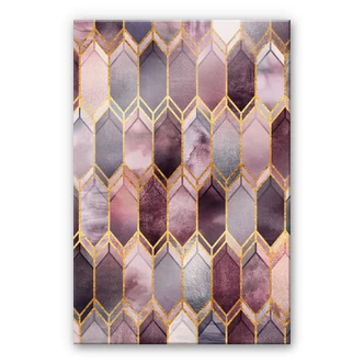 Acrylglasbild Fredriksson - Glasmalerei: Rosé und Gold Acrylglasbild Fredriksson - Glasmalerei: Rosé und Gold