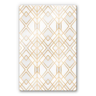 Acrylglasbild Fredriksson - Goldene Geometrie 